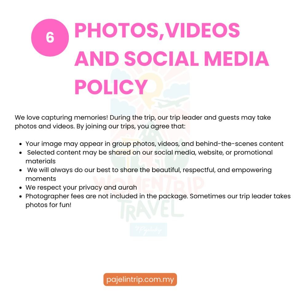 WOMENTRIP POLICIES