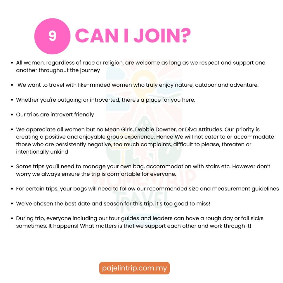 WOMENTRIP POLICIES