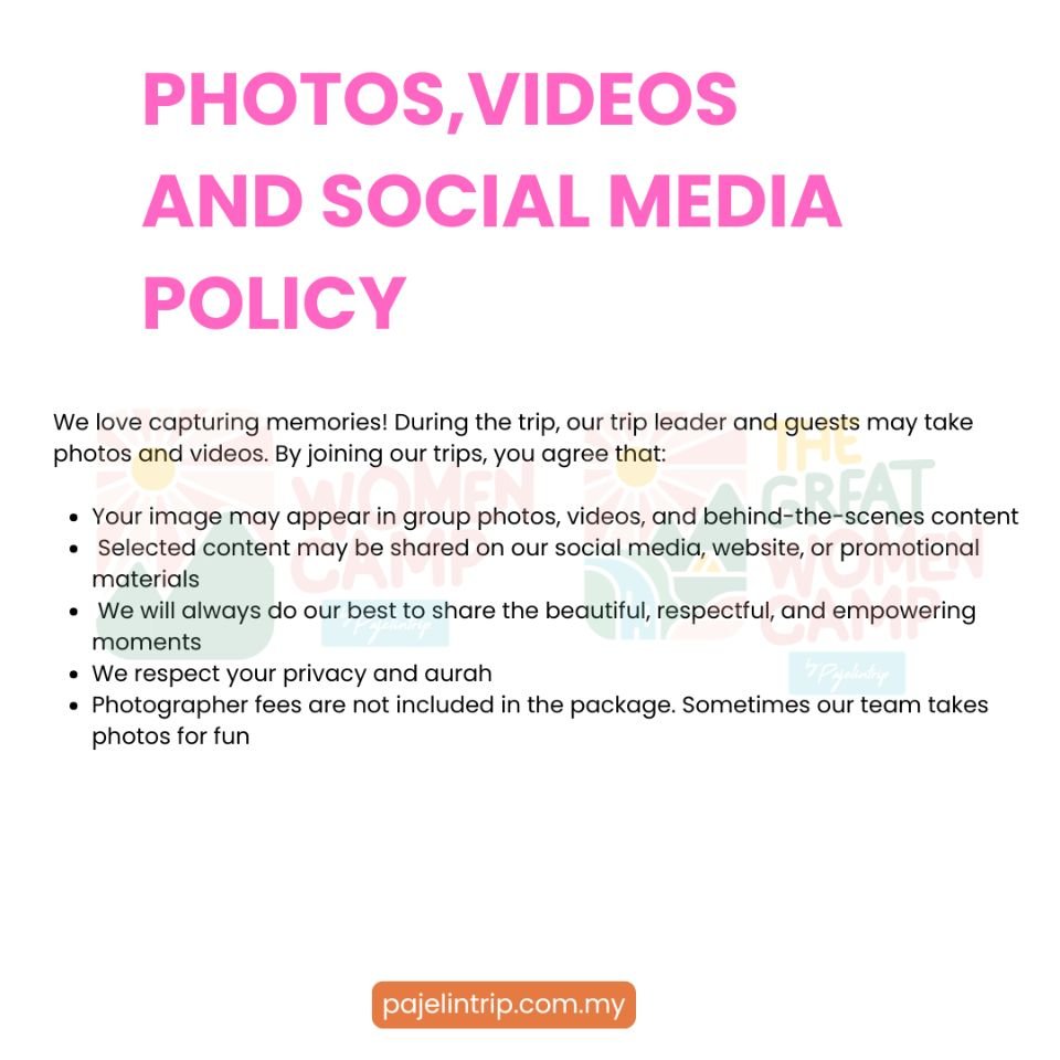 WOMENCAMP POLICIES