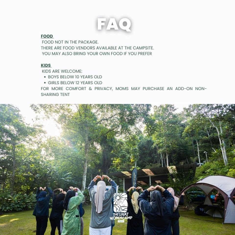Exclusive Private Session with Nabihah Zakaria at WOMEN-ONLY CAMPING IN MALAYSIA_3 DAYS 2 NIGHTS THE GREAT WOMENCAMP (TGW) 22-24 Aug 2026