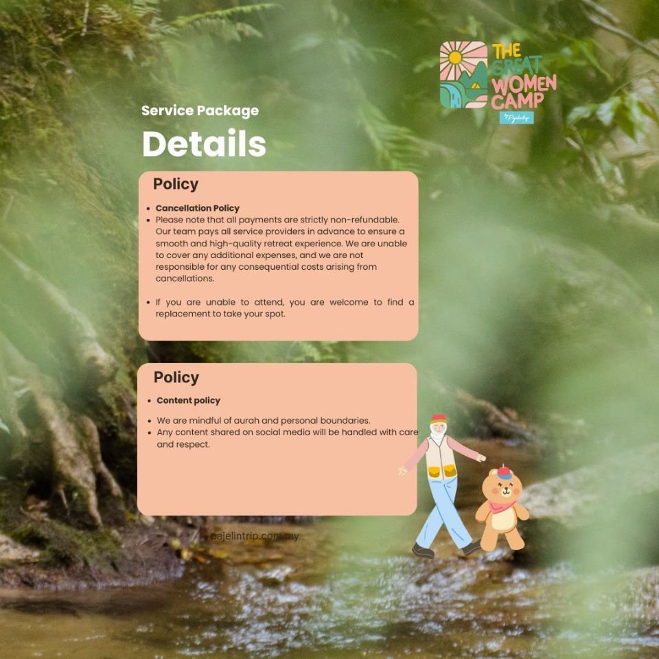 WOMEN-ONLY CAMPING IN MALAYSIA_3 DAYS 2 NIGHTS THE GREAT WOMENCAMP (TGW) 22-24 Aug 2026