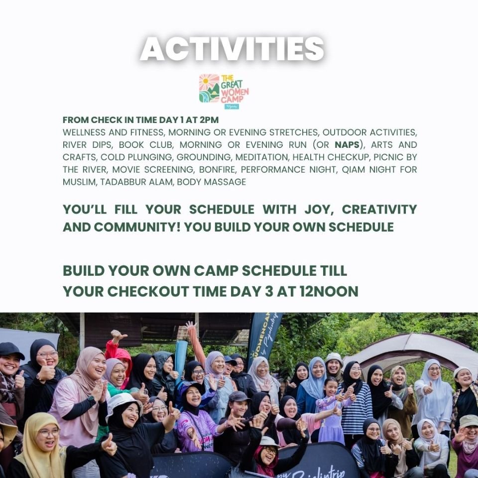 WOMEN-ONLY CAMPING IN MALAYSIA_3 DAYS 2 NIGHTS THE GREAT WOMENCAMP (TGW) 22-24 Aug 2026